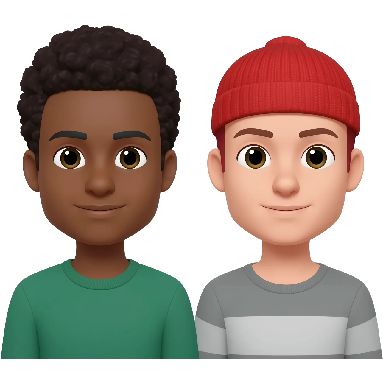Two interracial male friends emoji