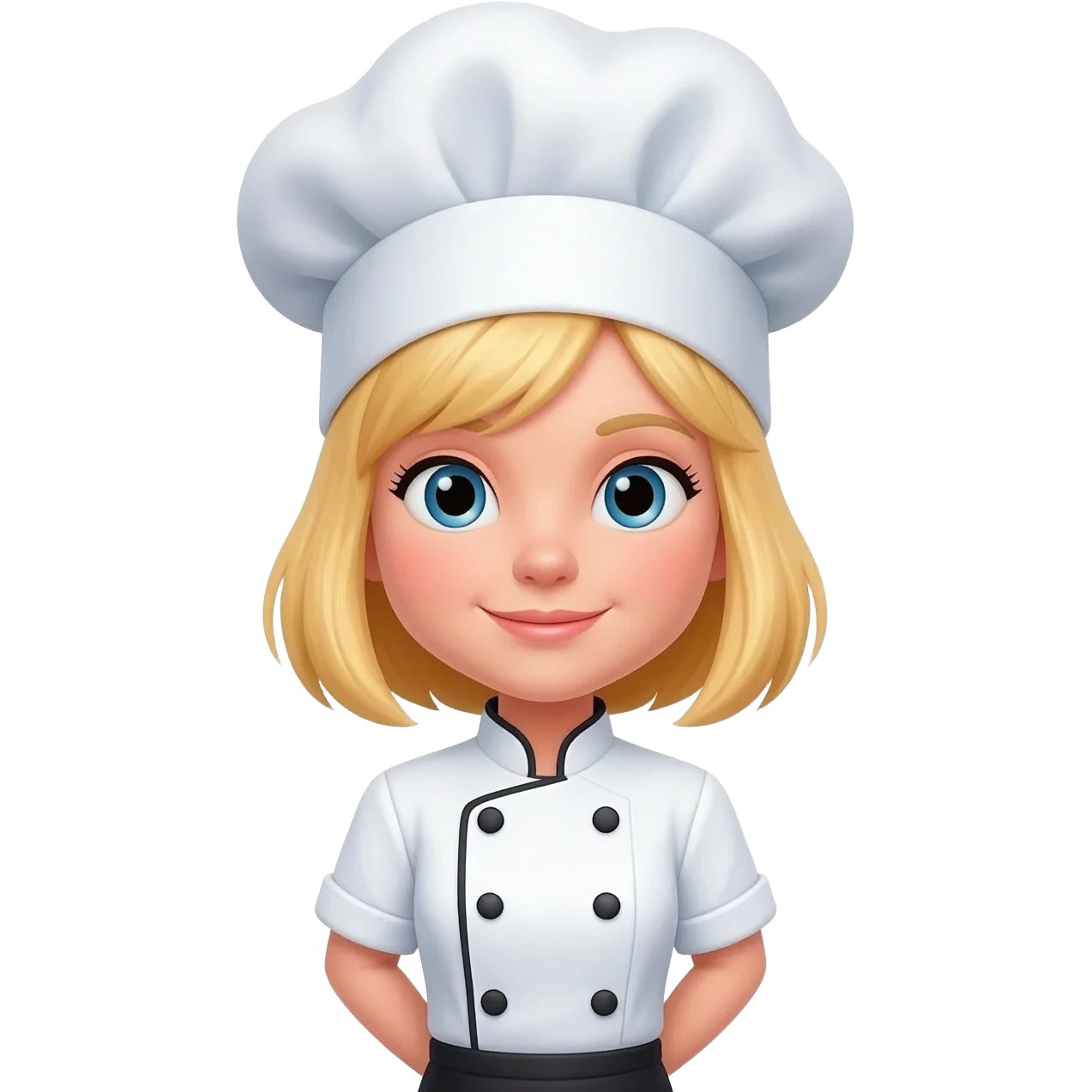 Blonde girl chef emoji