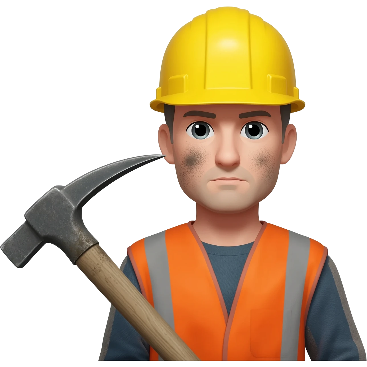 miner man with tool and yellow helmet emoji