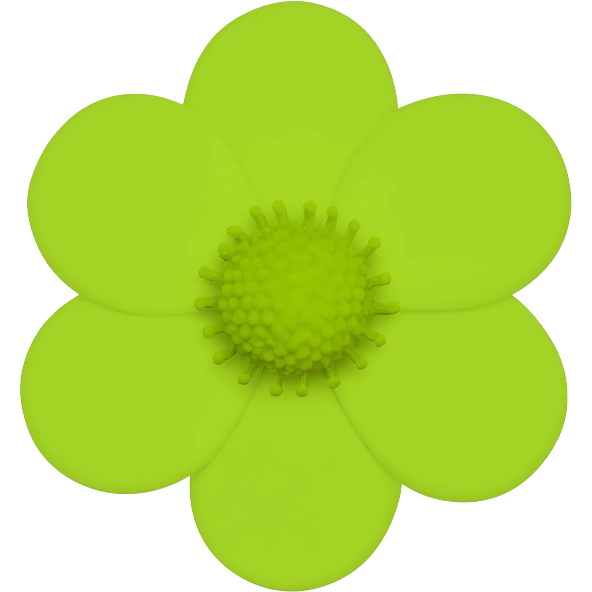 A lime green flower emoji