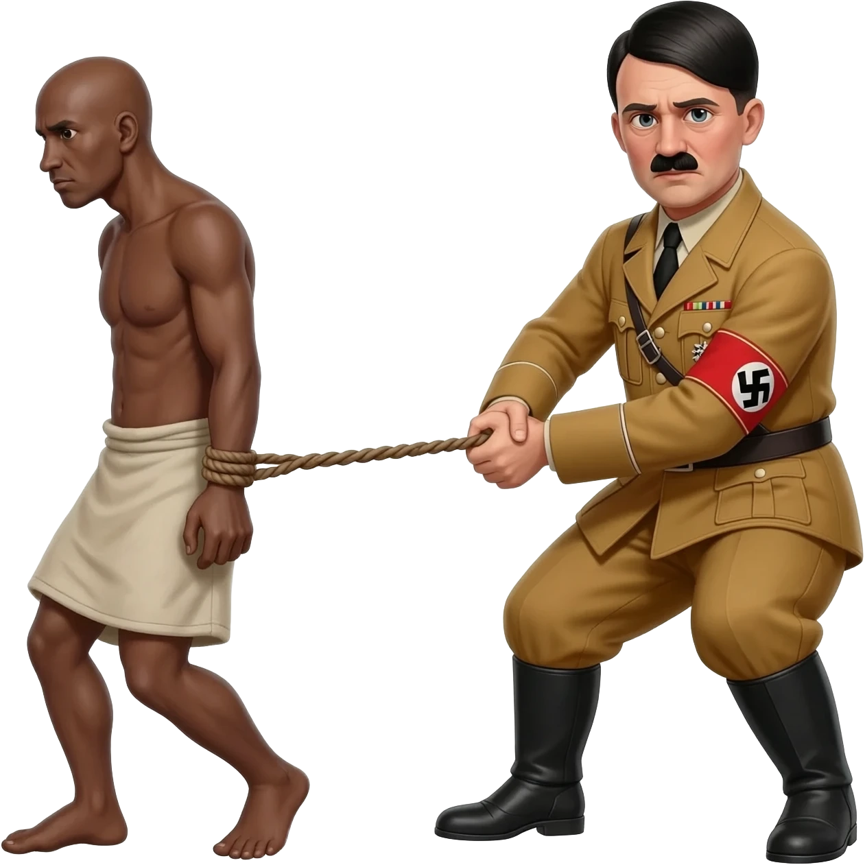 Slave getting whipped by hitler emoji
