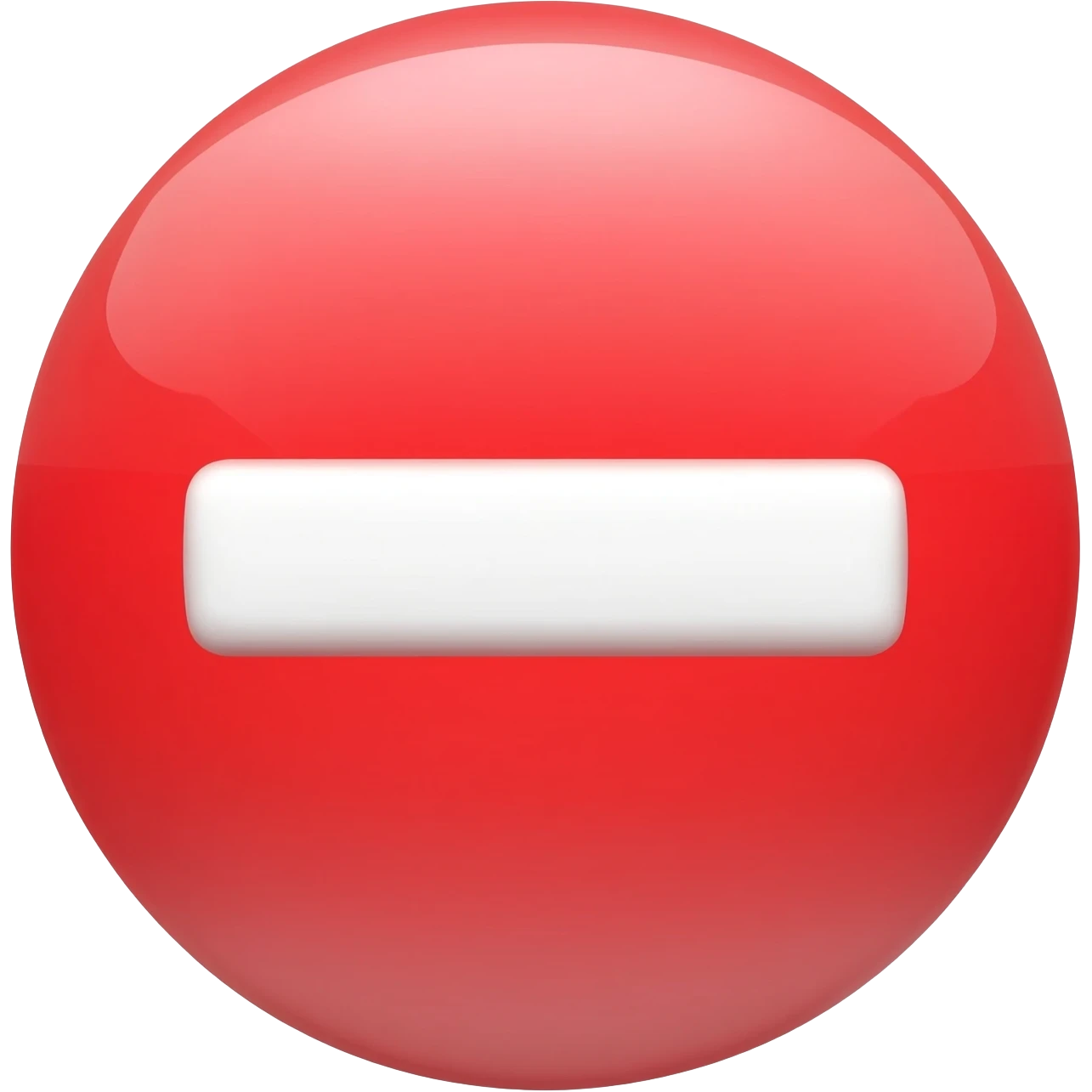 red circle bubble with minus sign inside emoji