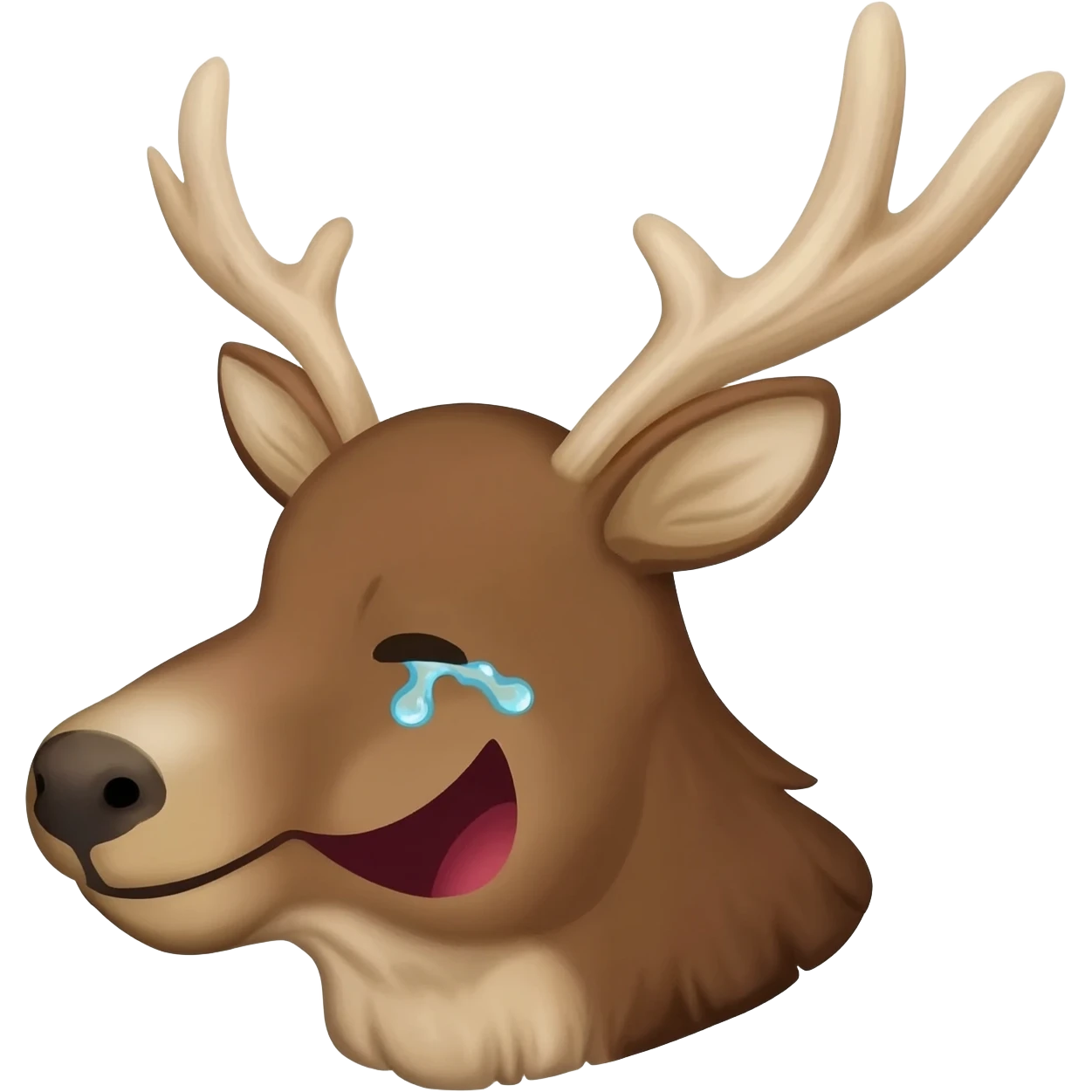 elchkopf diagonal stark lachen tränen emoji