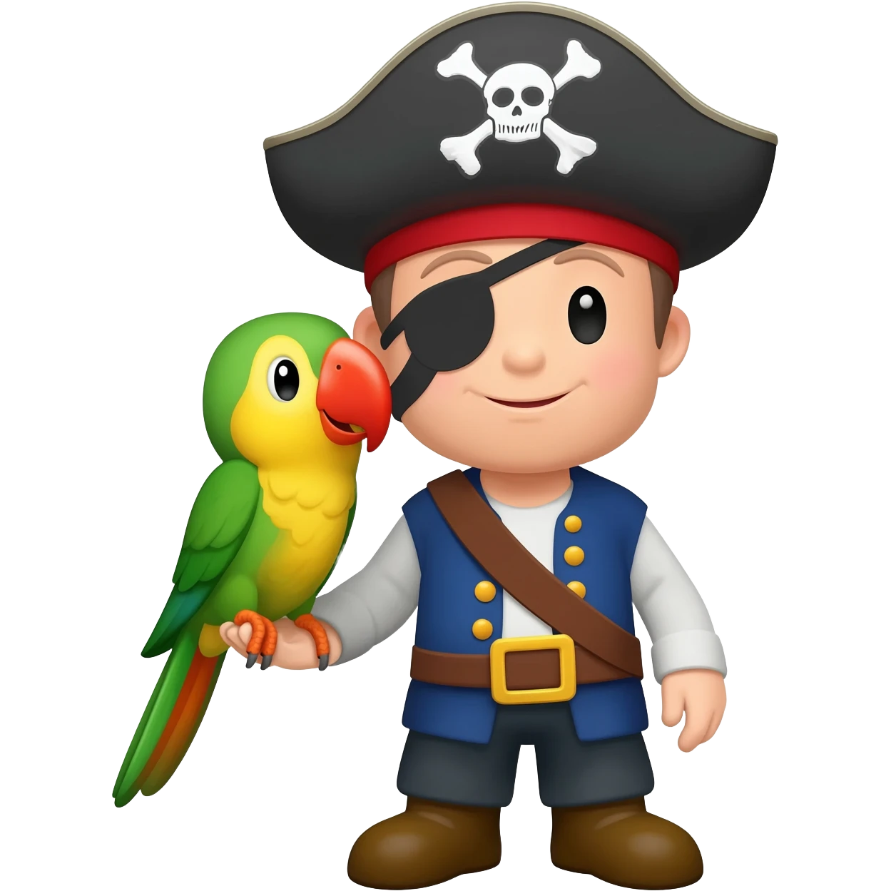 pirate and parrot emoji