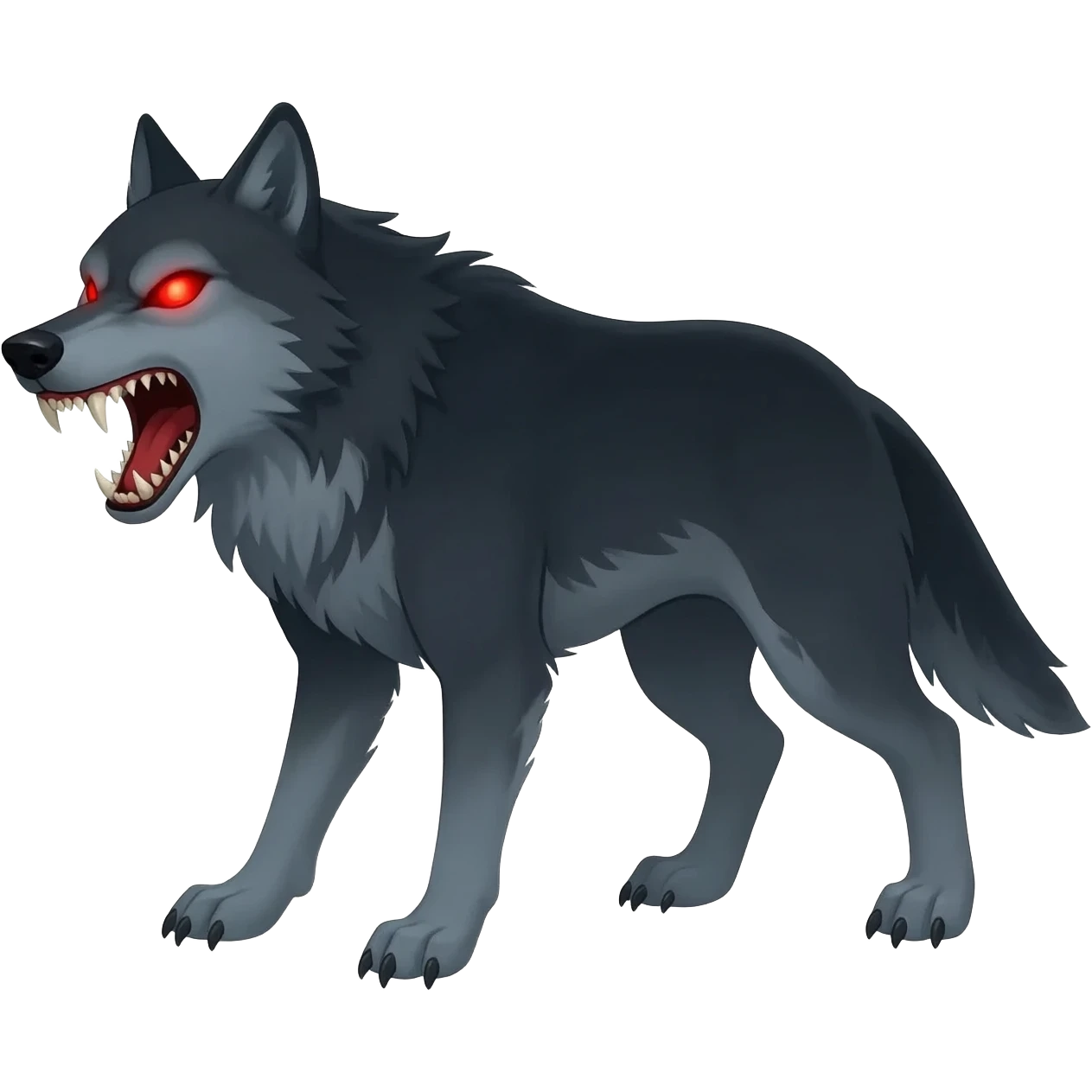 scary wolf emoji