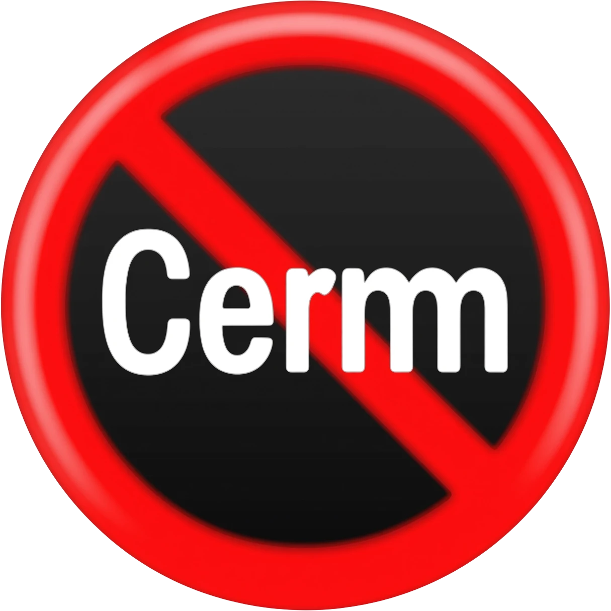 Cermin red prohibited inside with white text 26 with black circle emoji