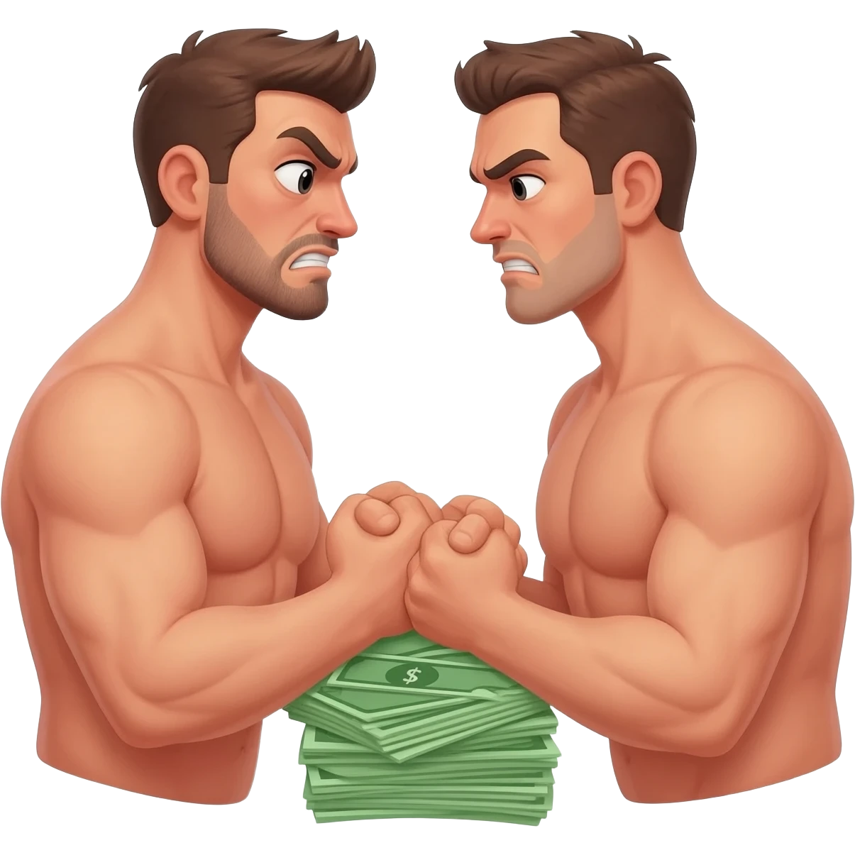 Men were always strong-arming each other for that money emoji