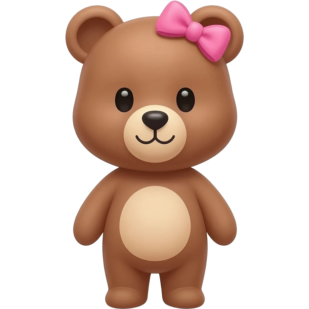 Мишка с розовым бантиком emoji