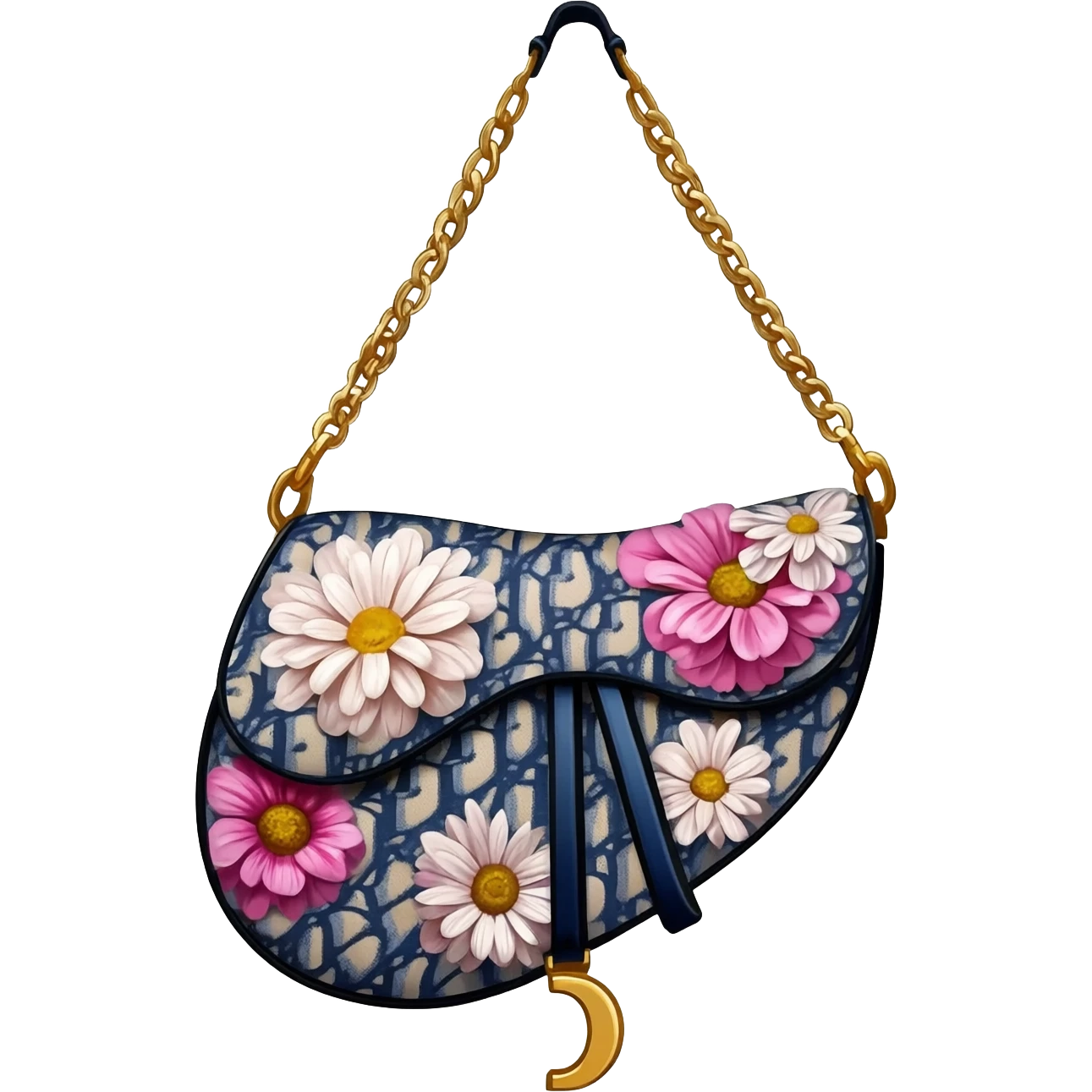 floral dior saddle bag emoji