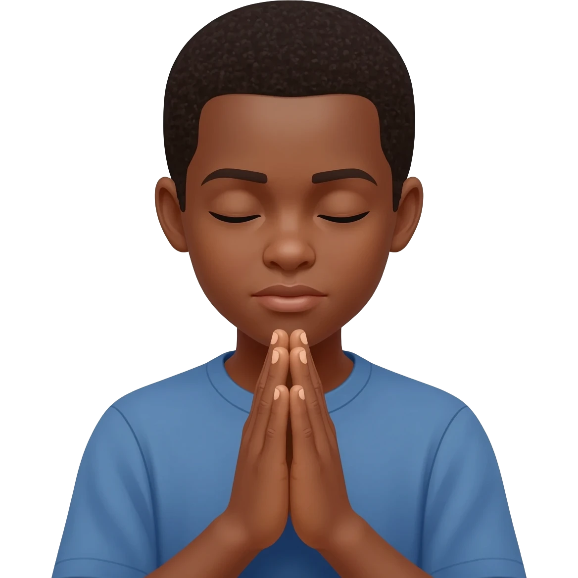 amen praying hands eyes closed black boy emoji