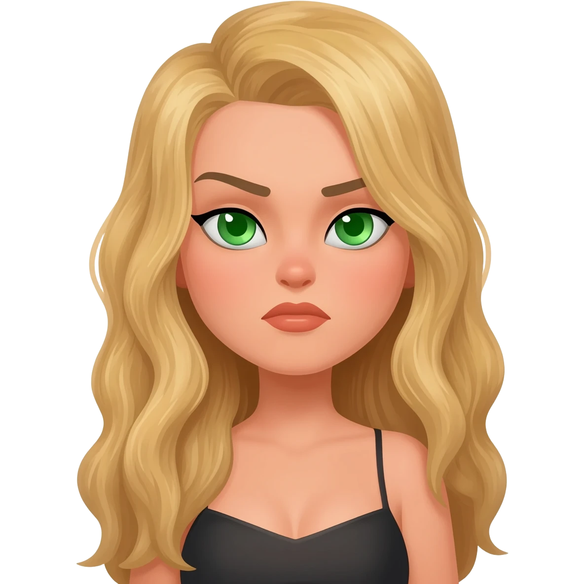 She looked like a top model, with long blonde hair and green eyes. She is being drunk and rude emoji