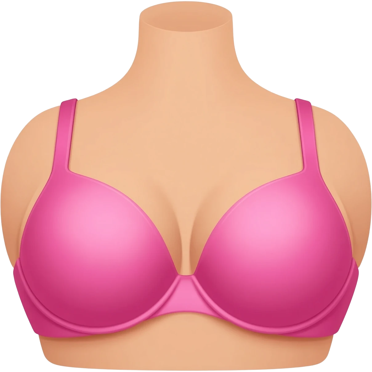 Titten im rosa bh als oberkörper portrait ohne gesicht sodass man die brustwarzen erkennen kan emoji