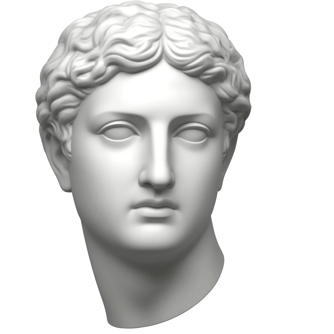White marble Apollo statue bust  emoji