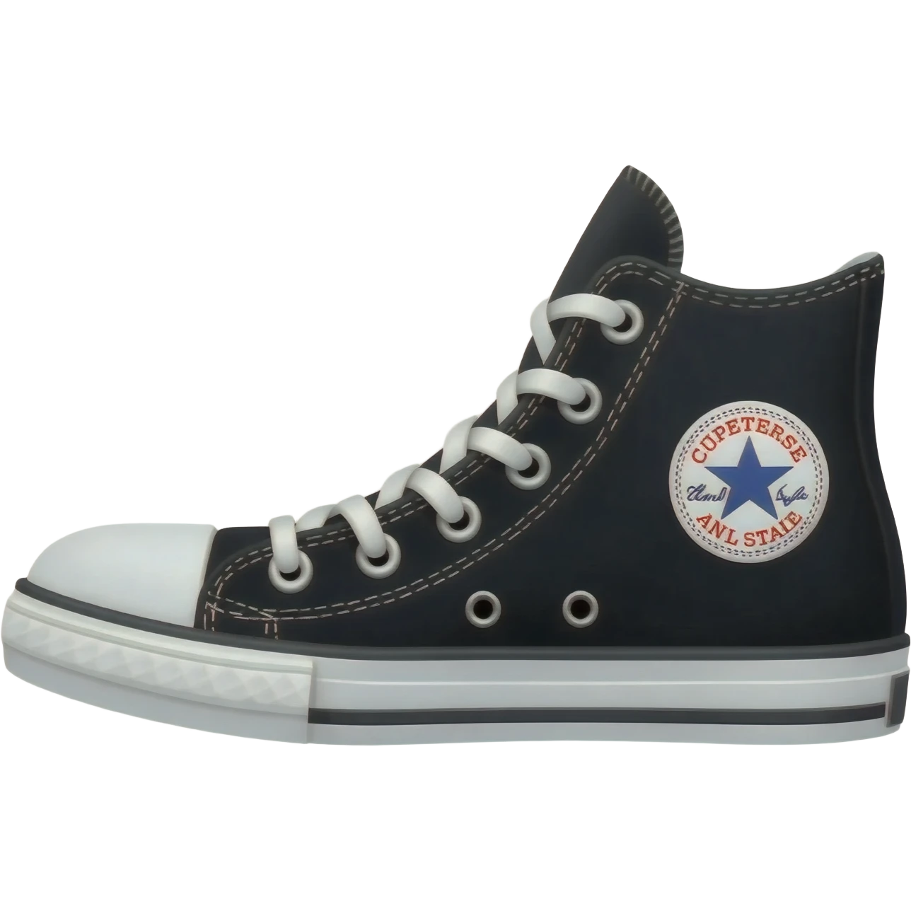 black converse shoes emoji