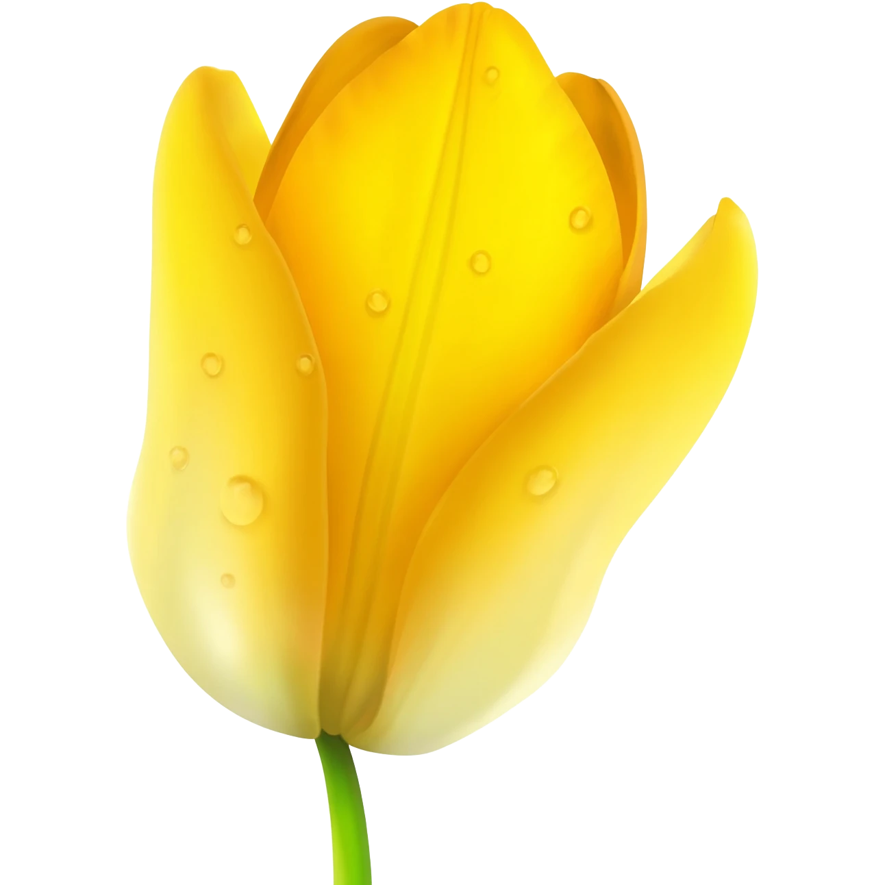 Yellow tulip emoji