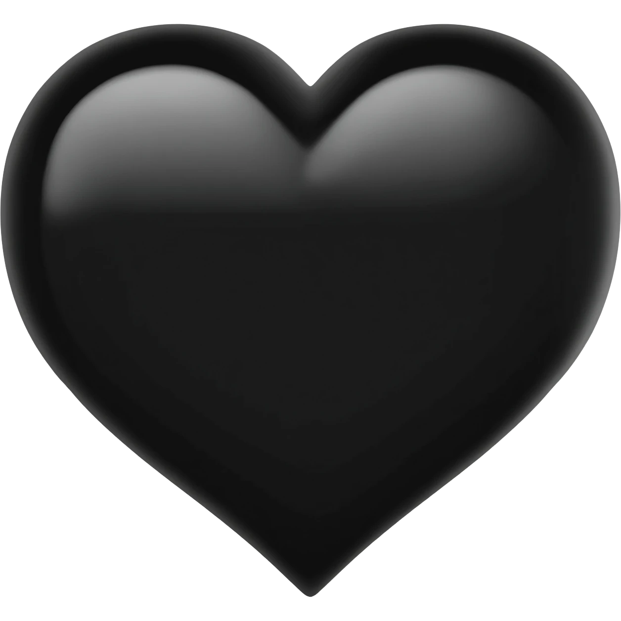Gothic black heart emoji