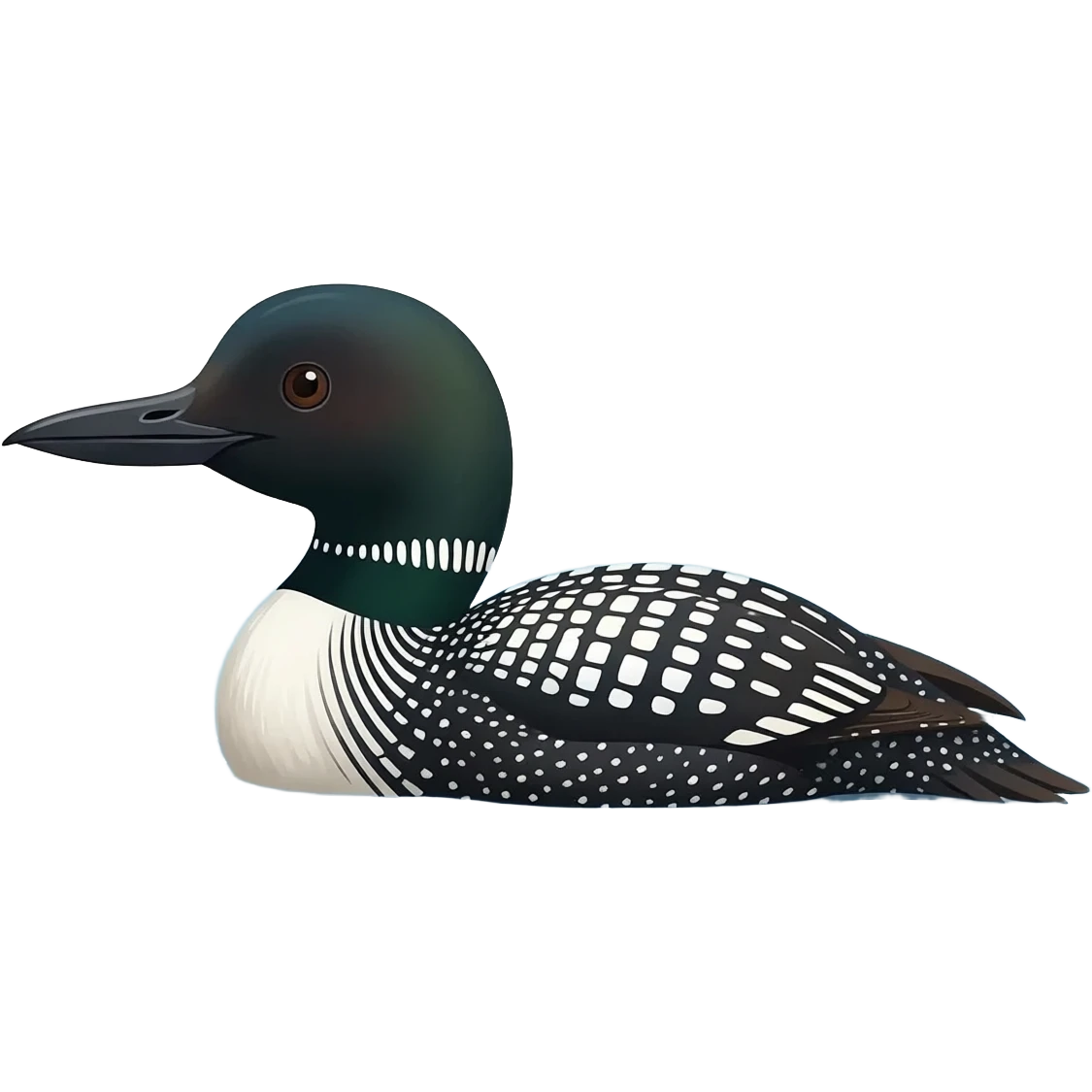 Loon on water emoji