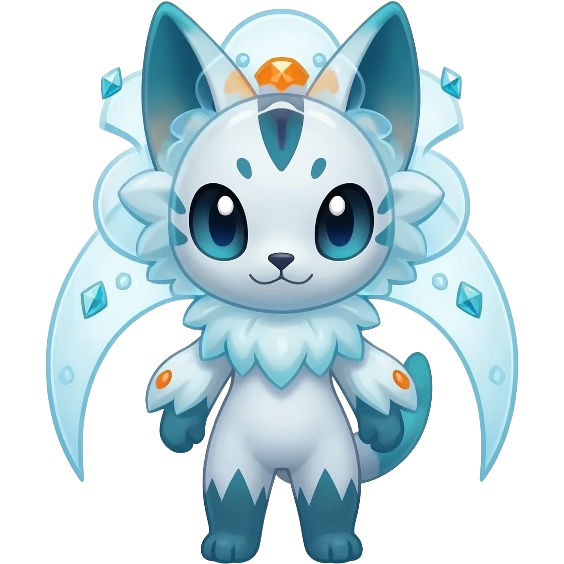 Big-eared Batty Meloetta-Lykoi-Cresselia-Palkia-Stitch-Fakémon-creature-hybrid emoji