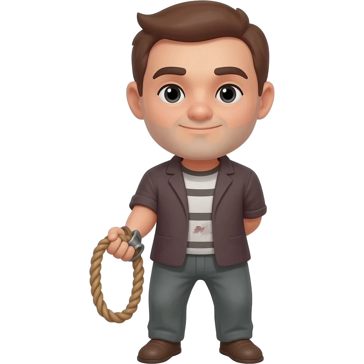 rope but human handing on rope by its nake like punishment  not naked  like death penality emoji