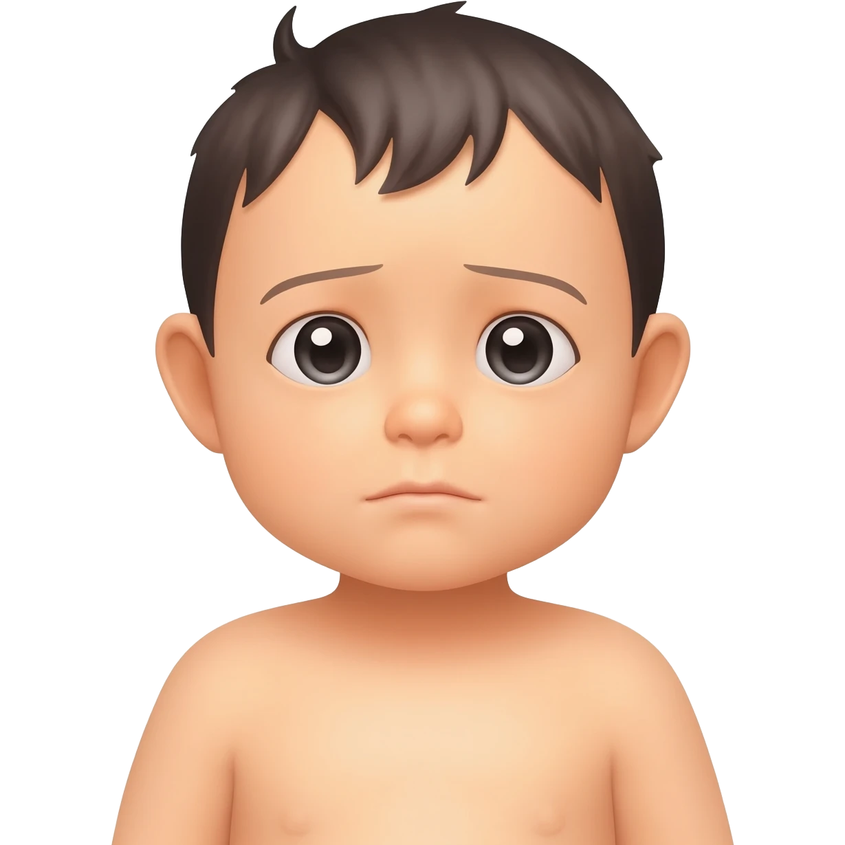 sad male japanese baby no clothes emoji
