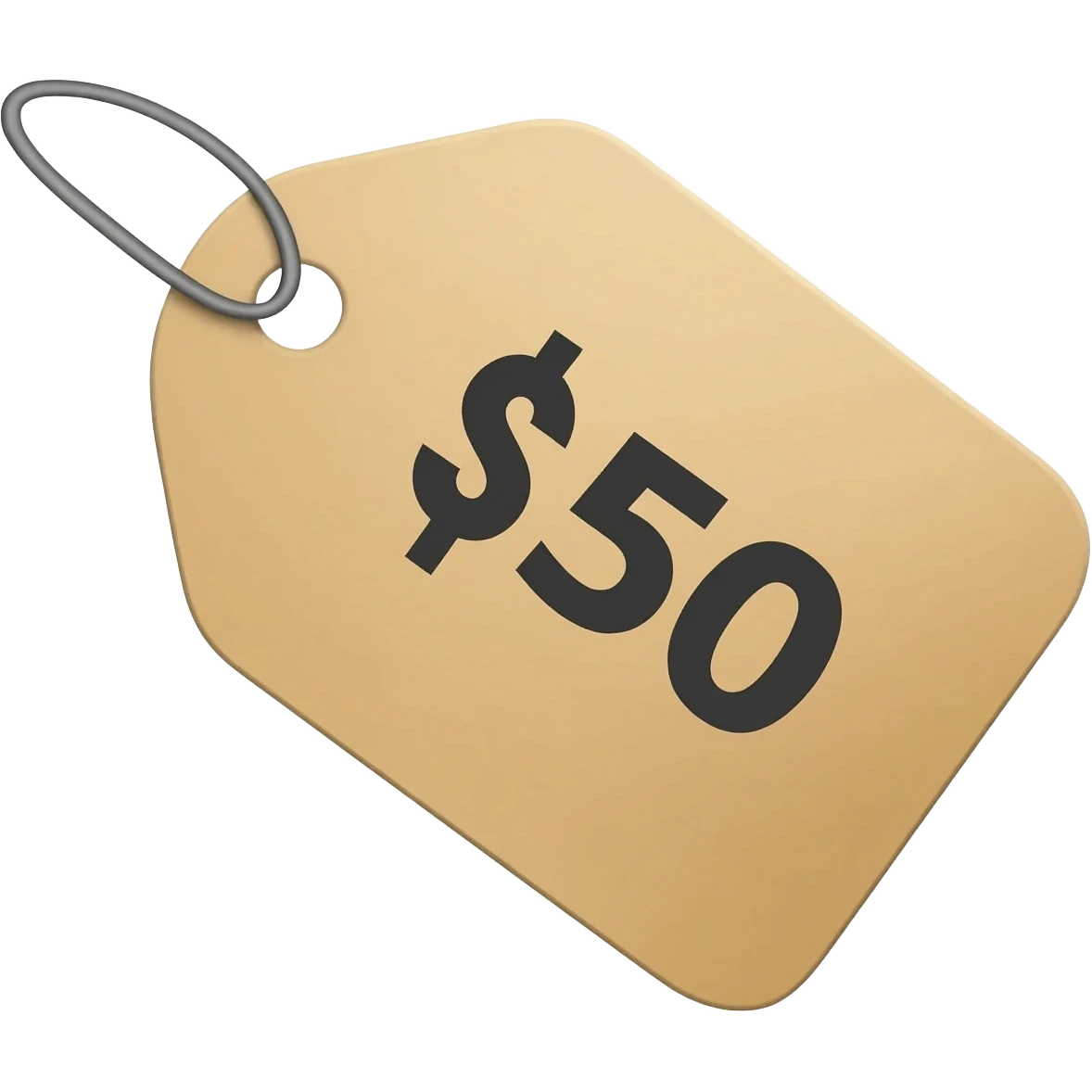 etiqueta de precio de 50 dolares emoji