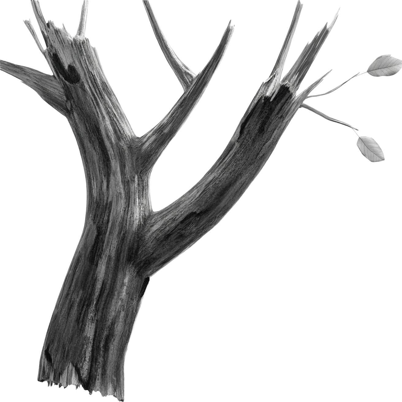 tree black & white emoji