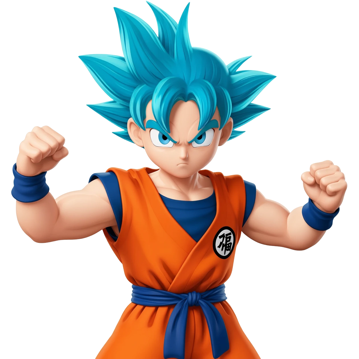 puedes hacer a goku con el pelo azul emoji