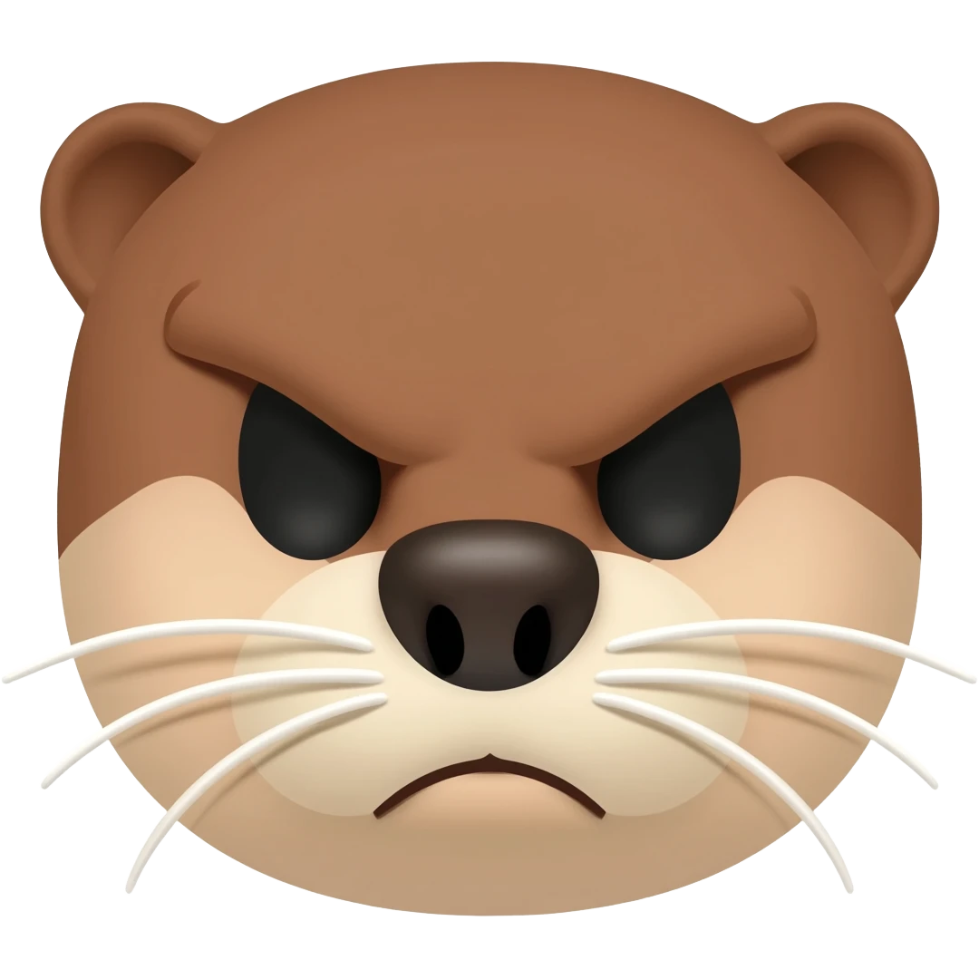 angry otter head with a judge's gavel emoji