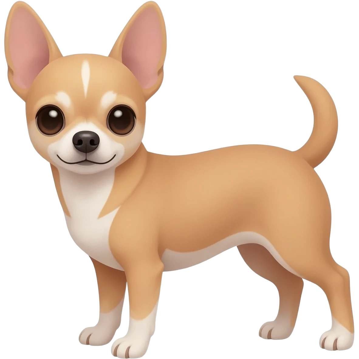 Beige chihuahua no white emoji