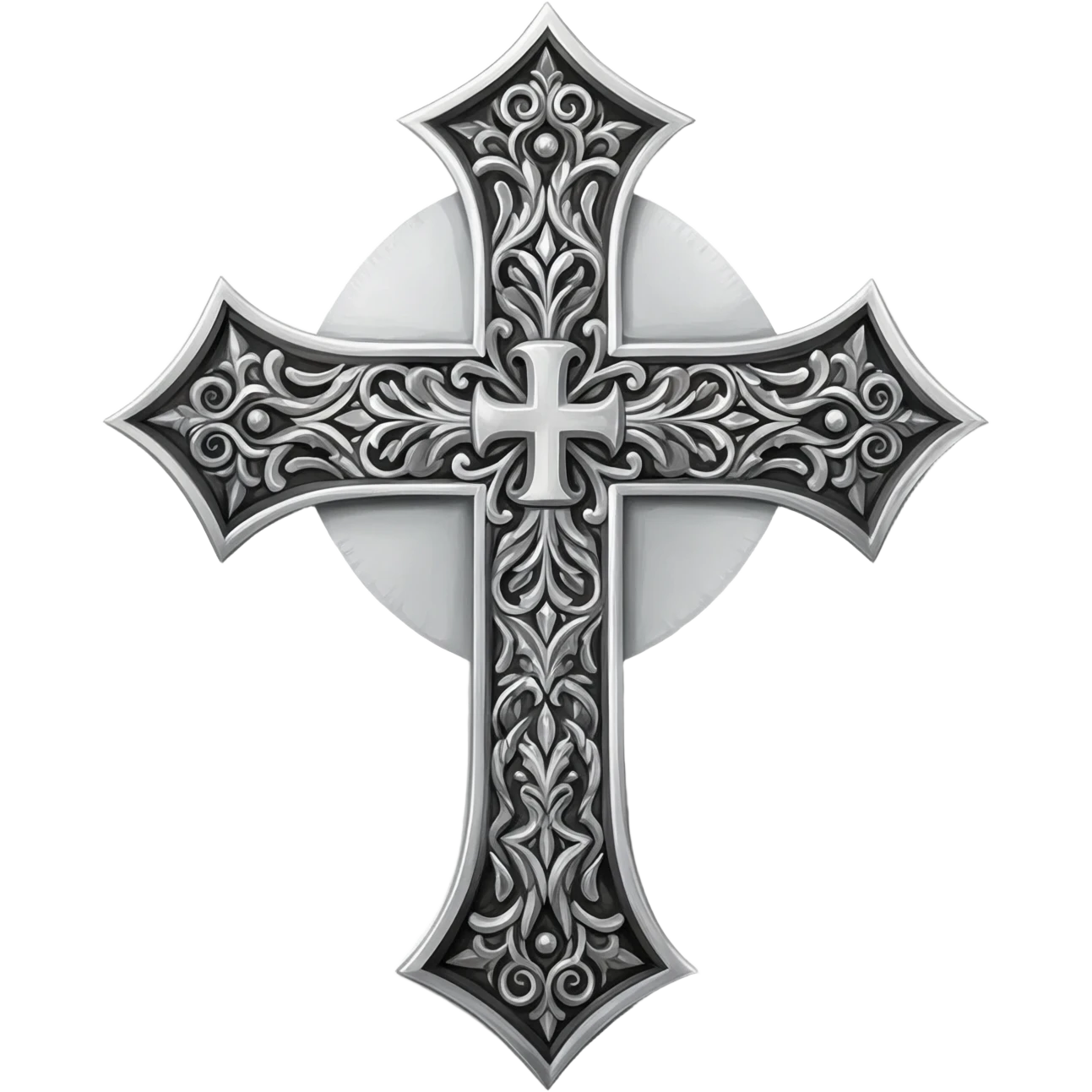 Silver Knight templar cross emoji