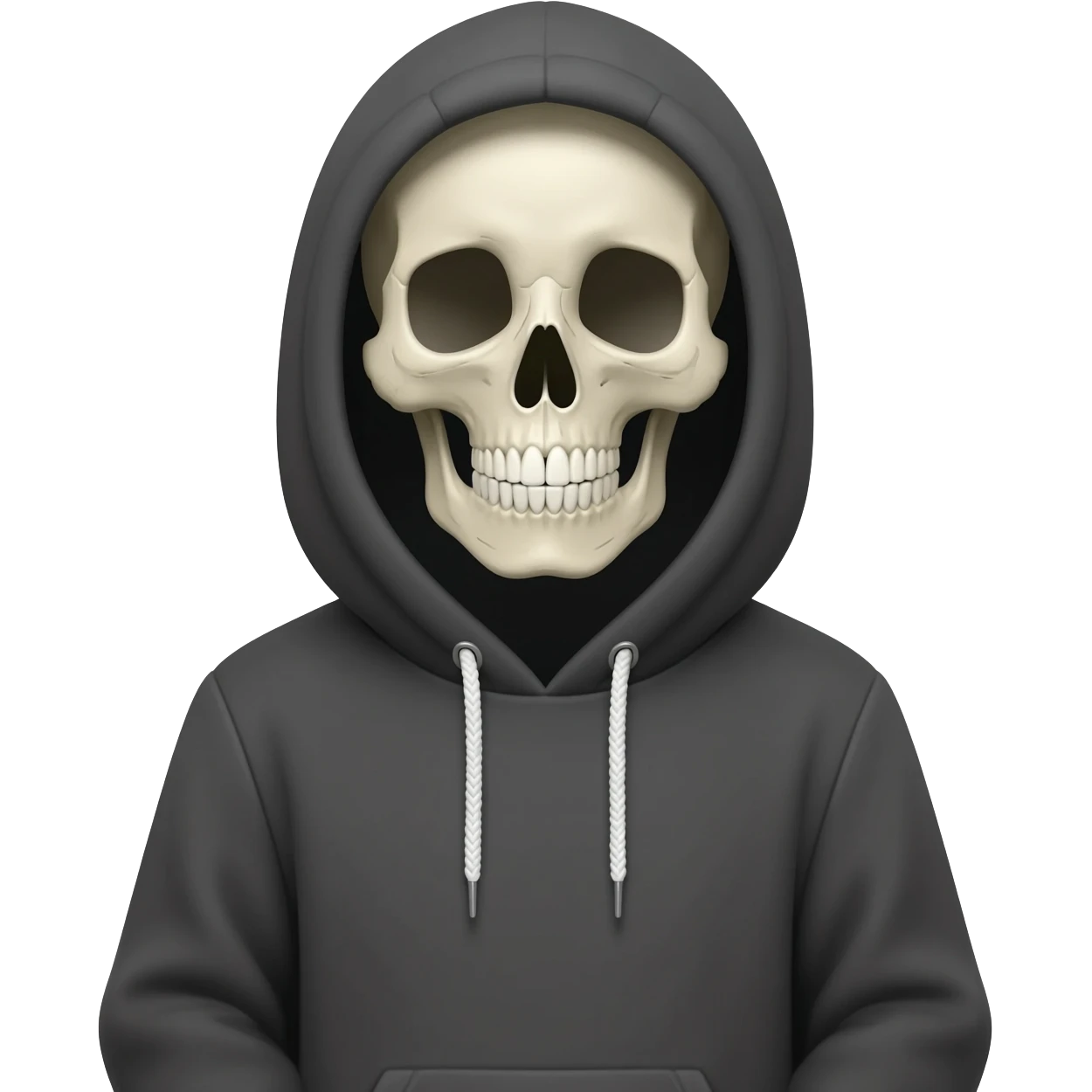 skull in hood funny emoji