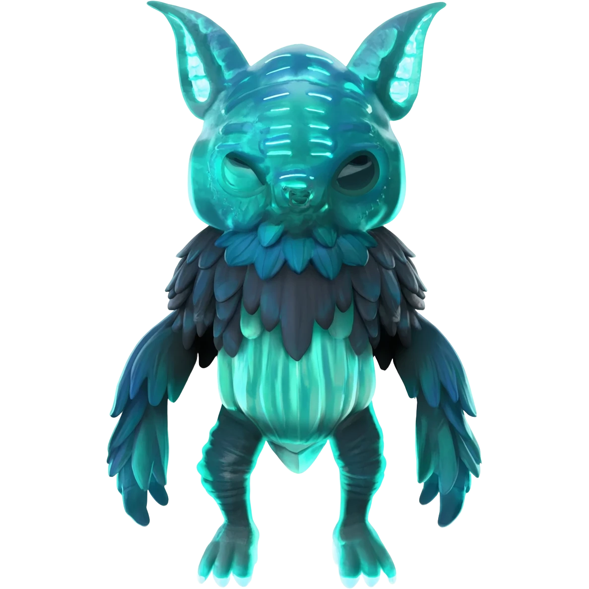 Tropical futuristic lush cool edgy neon Fionbri-Vernid-Elgyem-creature (full body) emoji