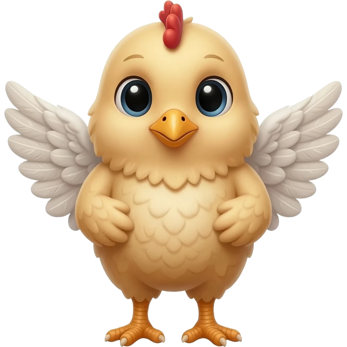 angel baby chicken emoji