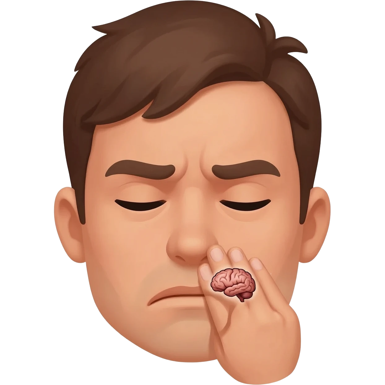 blowing my brains out in frustration + rubbing temples in frustration emoji