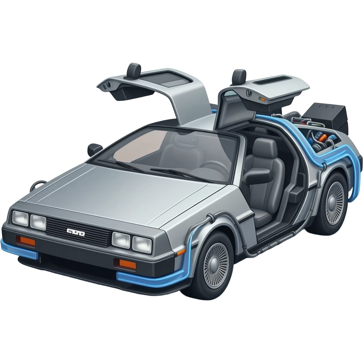 DeLorean Time Machine from Back to the Future emoji