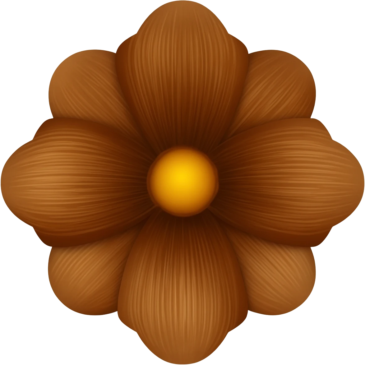 Brown flower real emoji