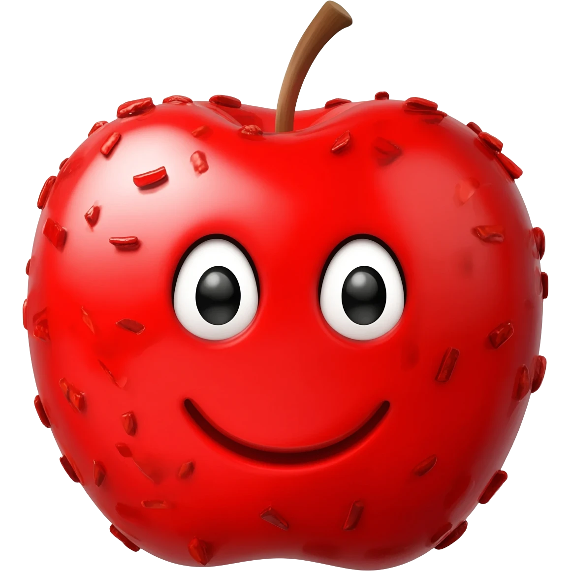 manzana enchilada que tenga ojos y boca emoji