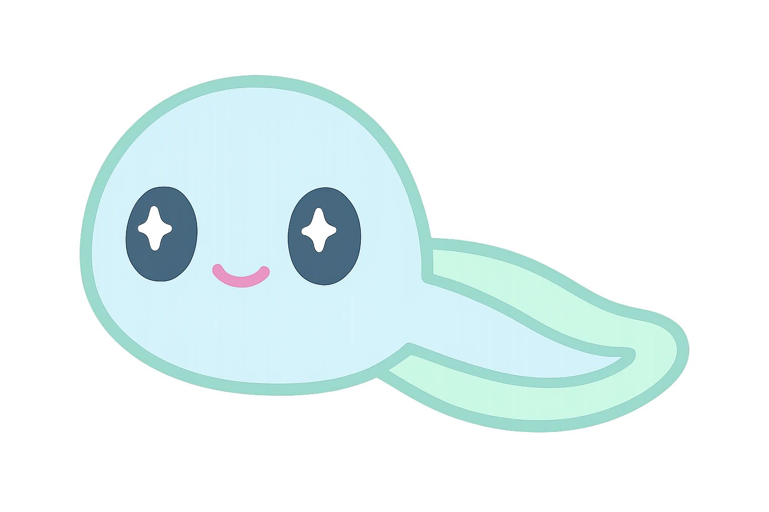 tadpole, big eyes, adorable emoji