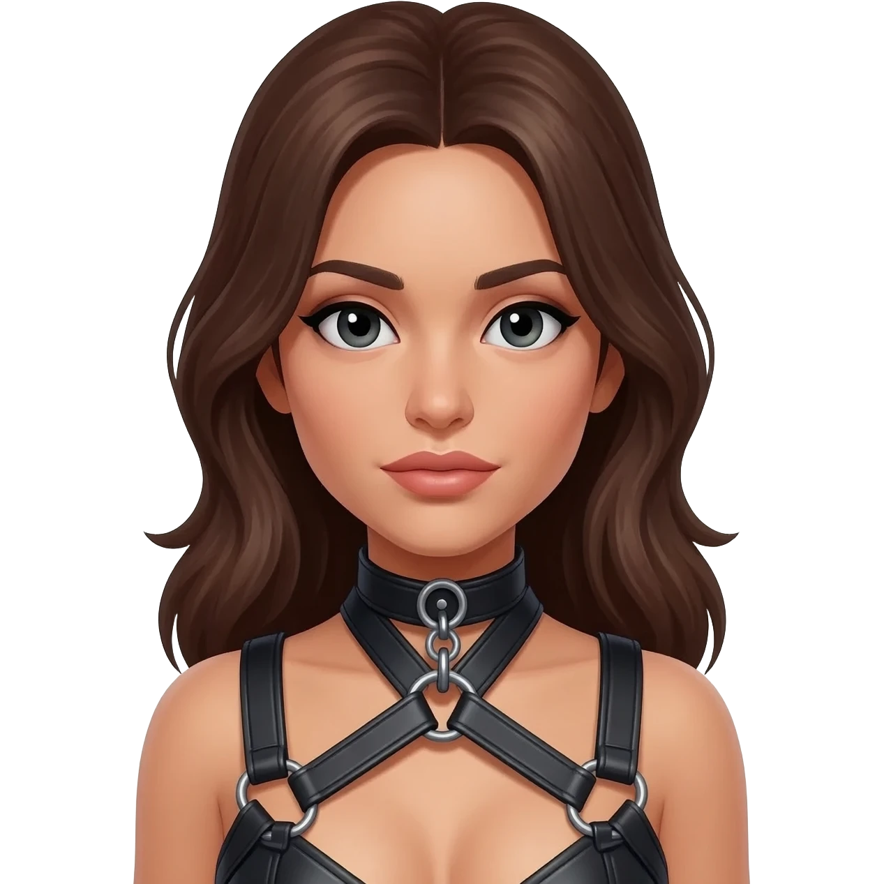 Women in leather bondage emoji