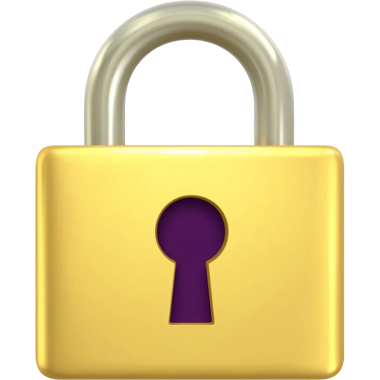 golden padlock with purple keyhole emoji