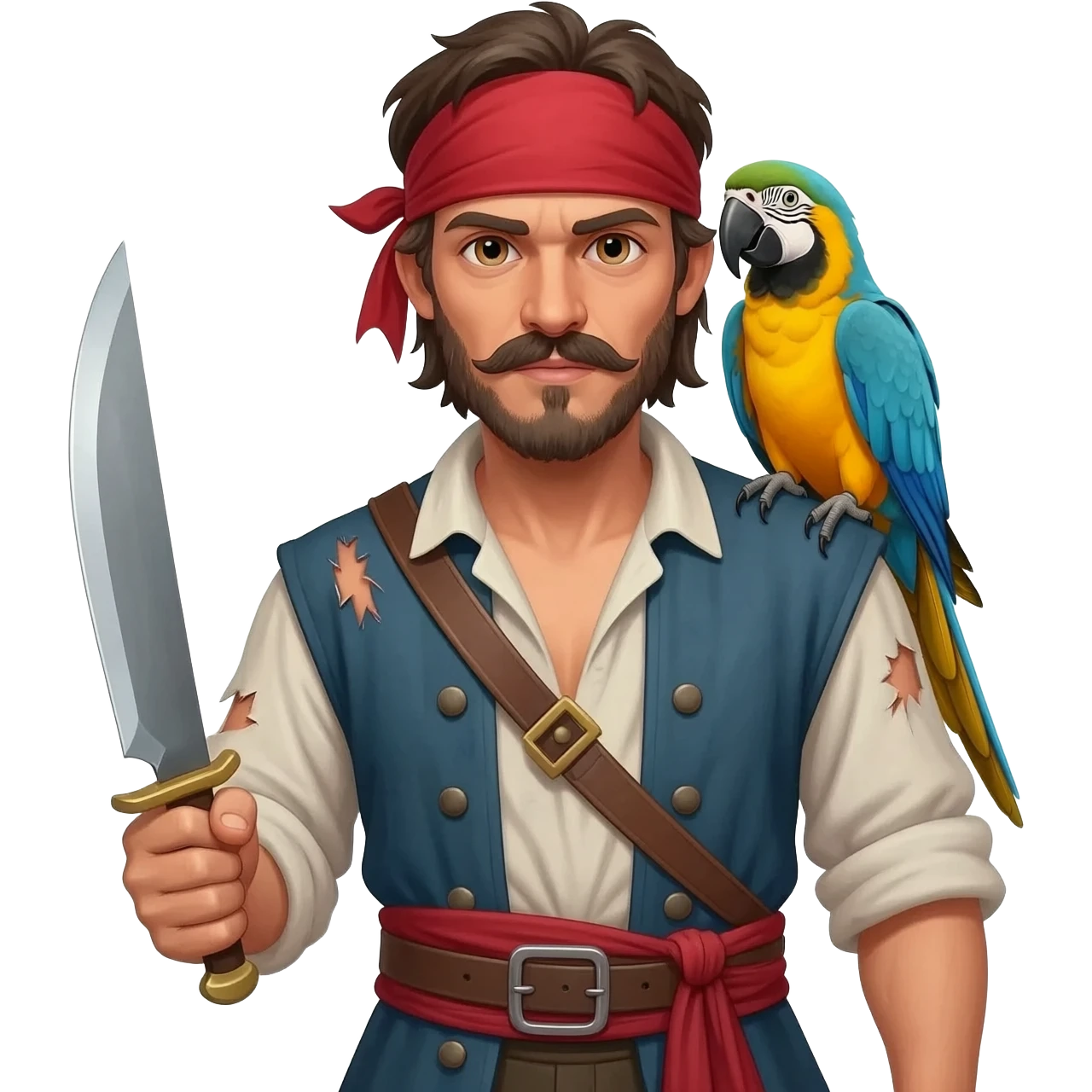 pirate and parrot emoji