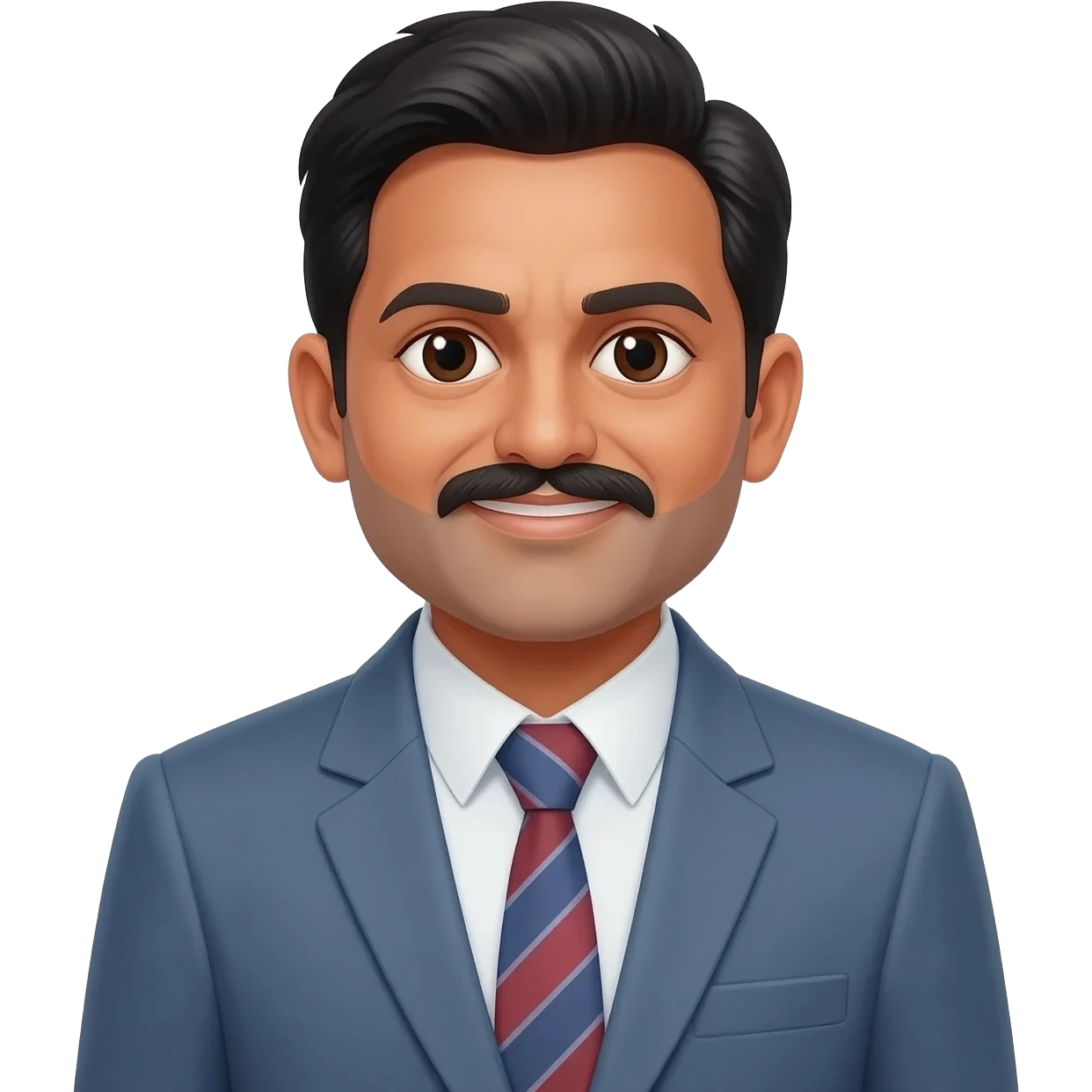 middle aged male indian primary school teacher without facial hair emoji