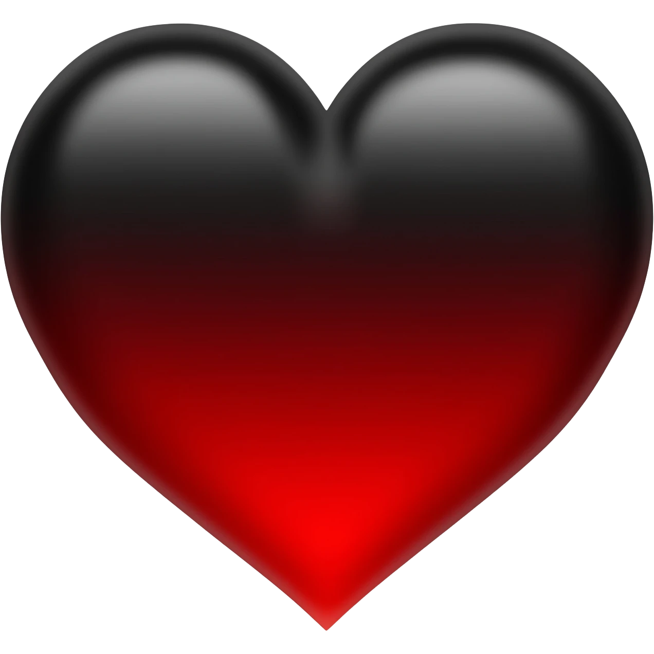 Gothic black and red gradients heart emoji