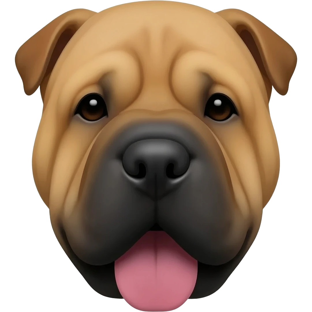 Shar-Pei black tongue emoji