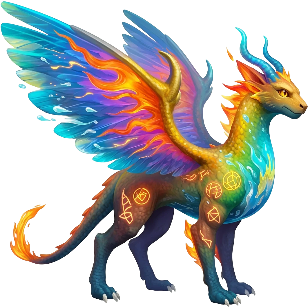 Elemental magical colorful exotic animesque Pokémon-Fakémon-animal-creature emoji