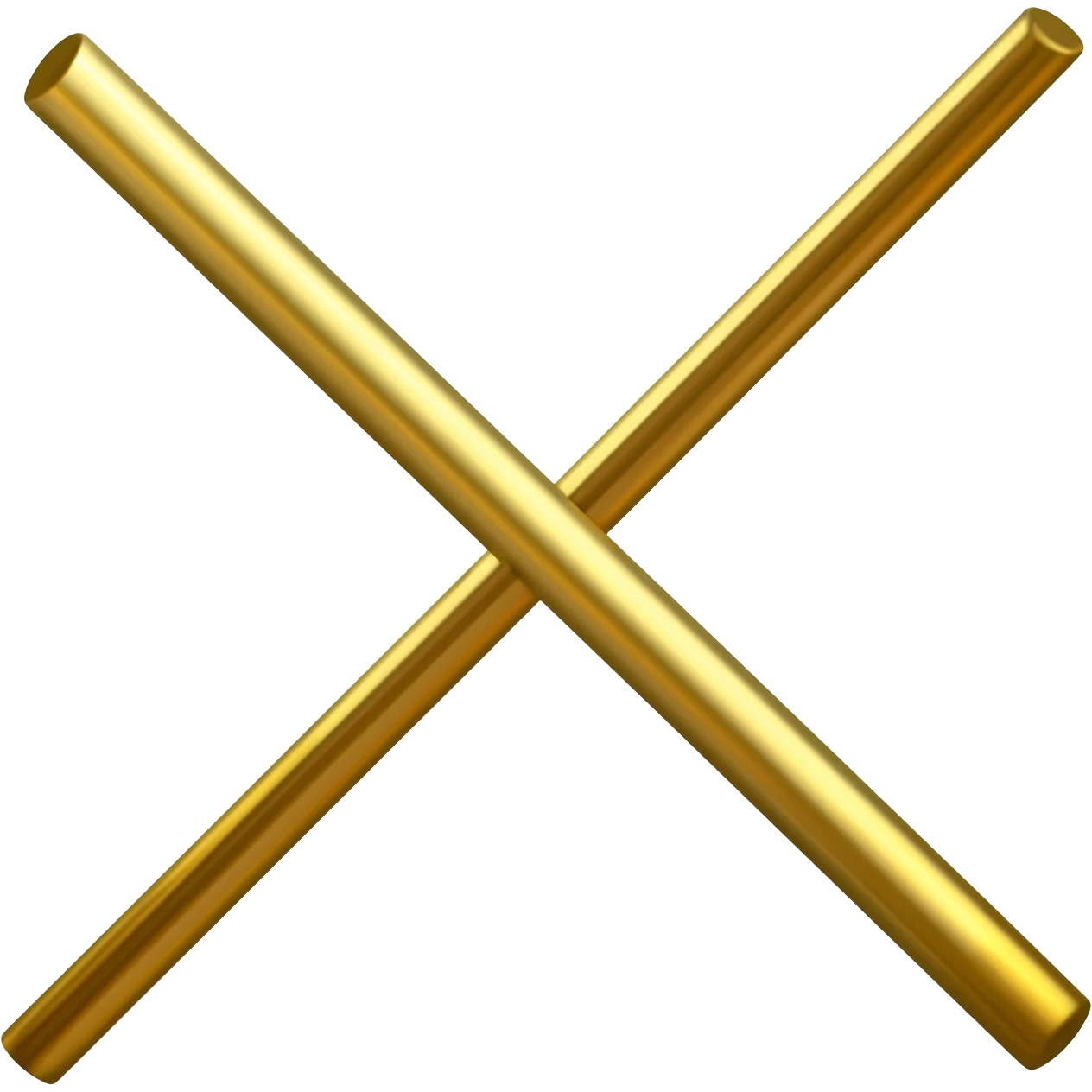 Simple thin Golden stick with a strick attached to one end emoji