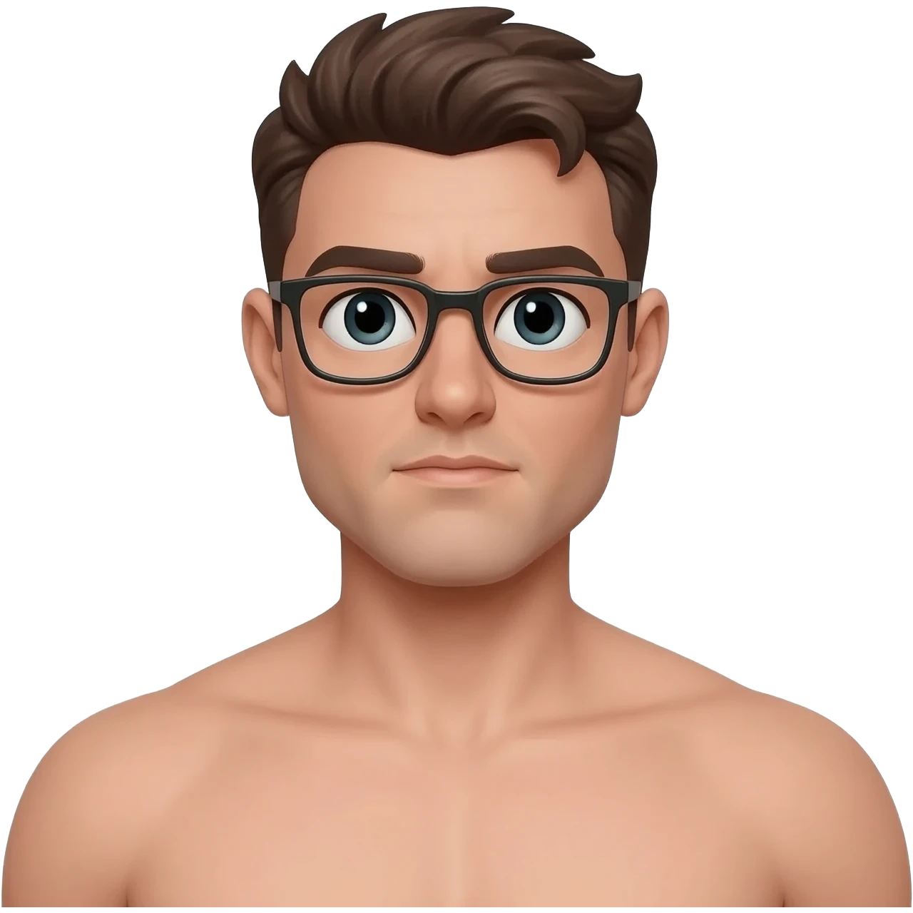 Nude Guy with glasses and big dick emoji