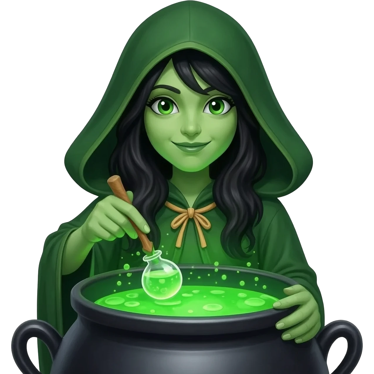green witch cooking potion emoji