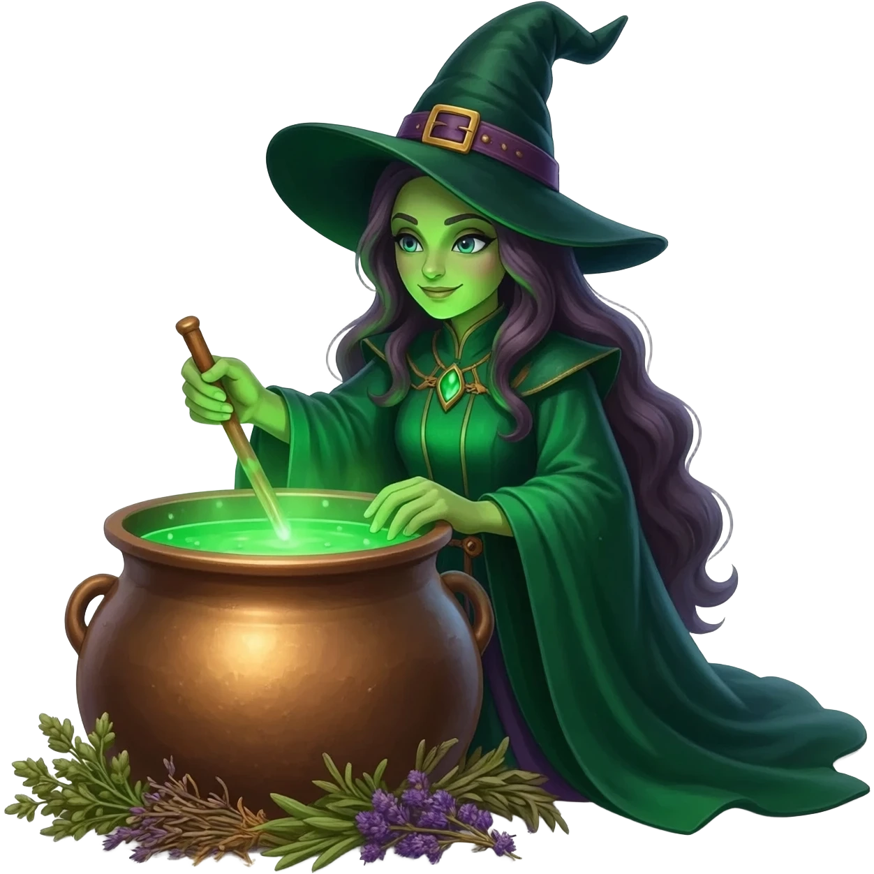 green witch cooking potion emoji