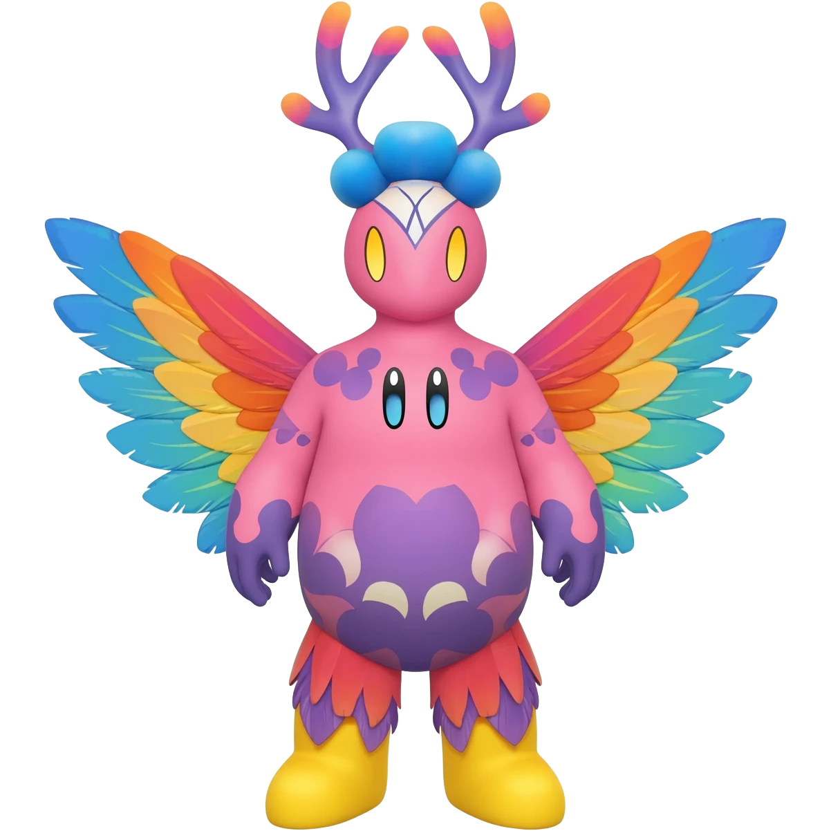 Colorful Exotic Meloetta-Kirby-Fakémon-creature-hybrid emoji